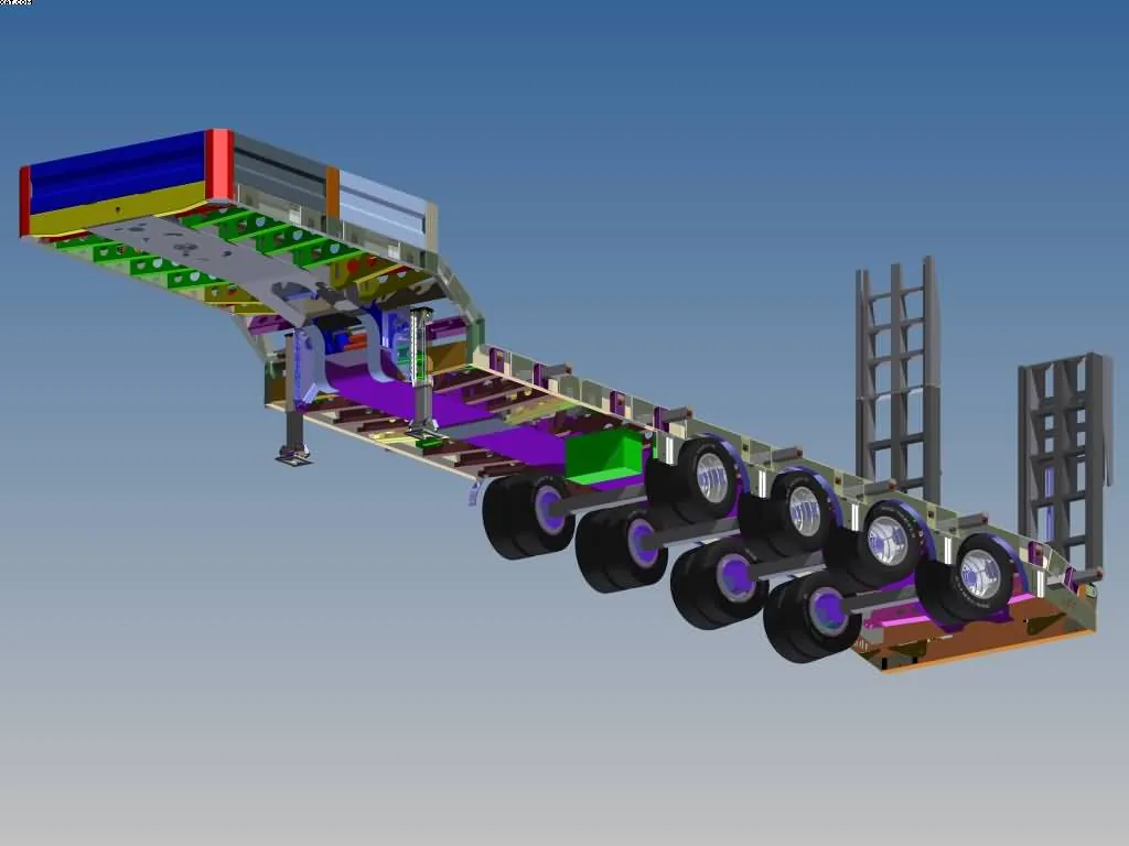 Lowbed trailer CAD model